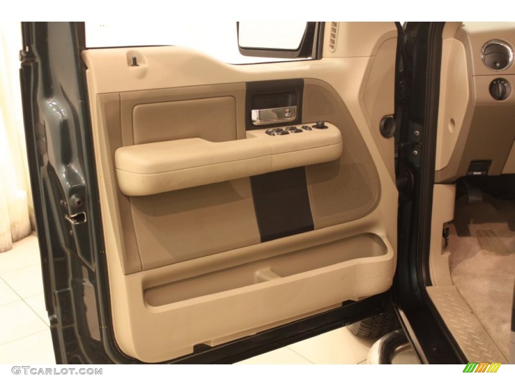 2004 F150 XLT SuperCrew 4x4 - Aspen Green Metallic / Tan photo #4