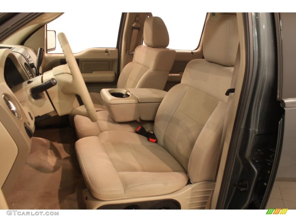 2004 F150 XLT SuperCrew 4x4 - Aspen Green Metallic / Tan photo #5