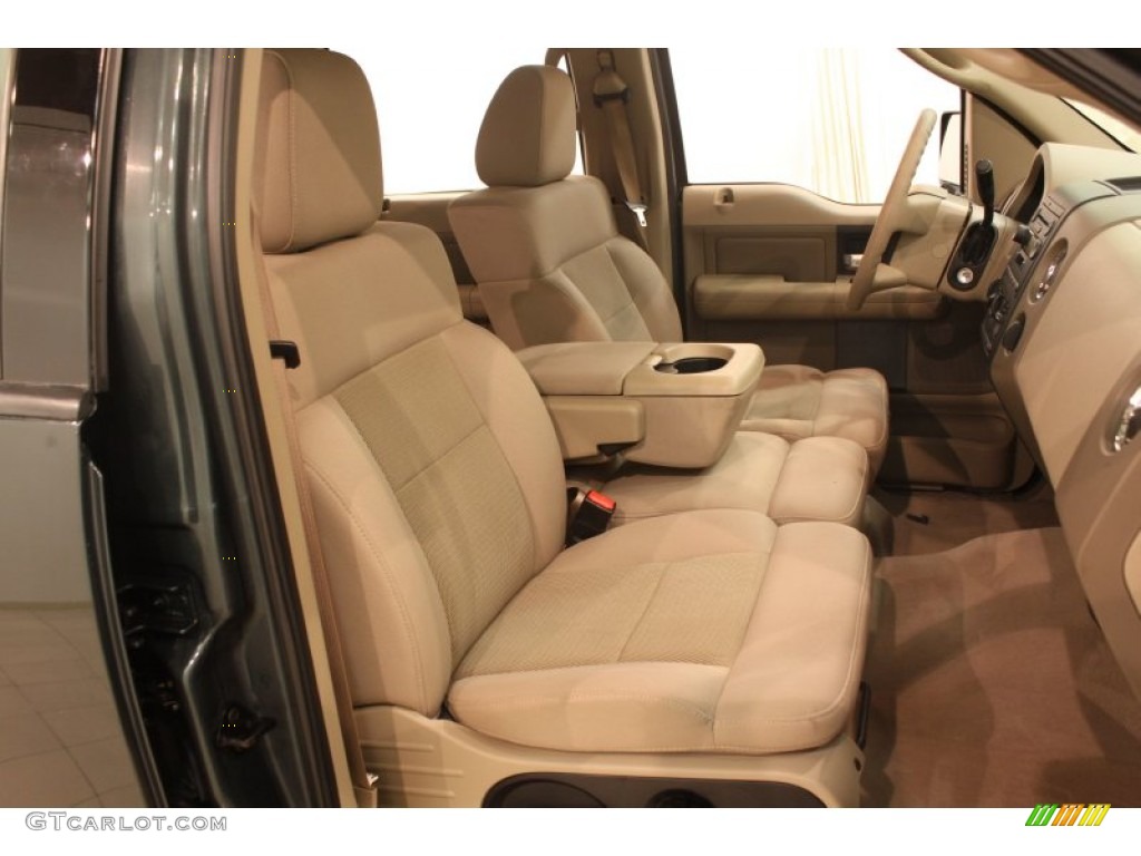 2004 F150 XLT SuperCrew 4x4 - Aspen Green Metallic / Tan photo #10