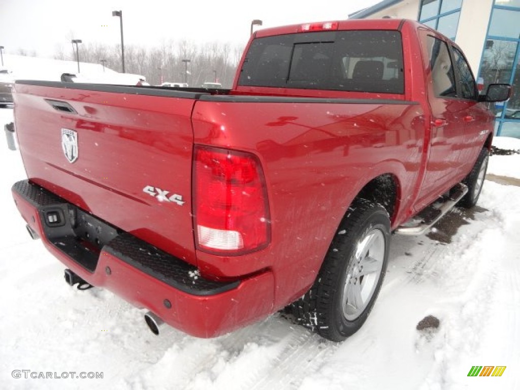 Inferno Red Crystal Pearl 2009 Dodge Ram 1500 Sport Crew Cab 4x4 Exterior Photo #76794269