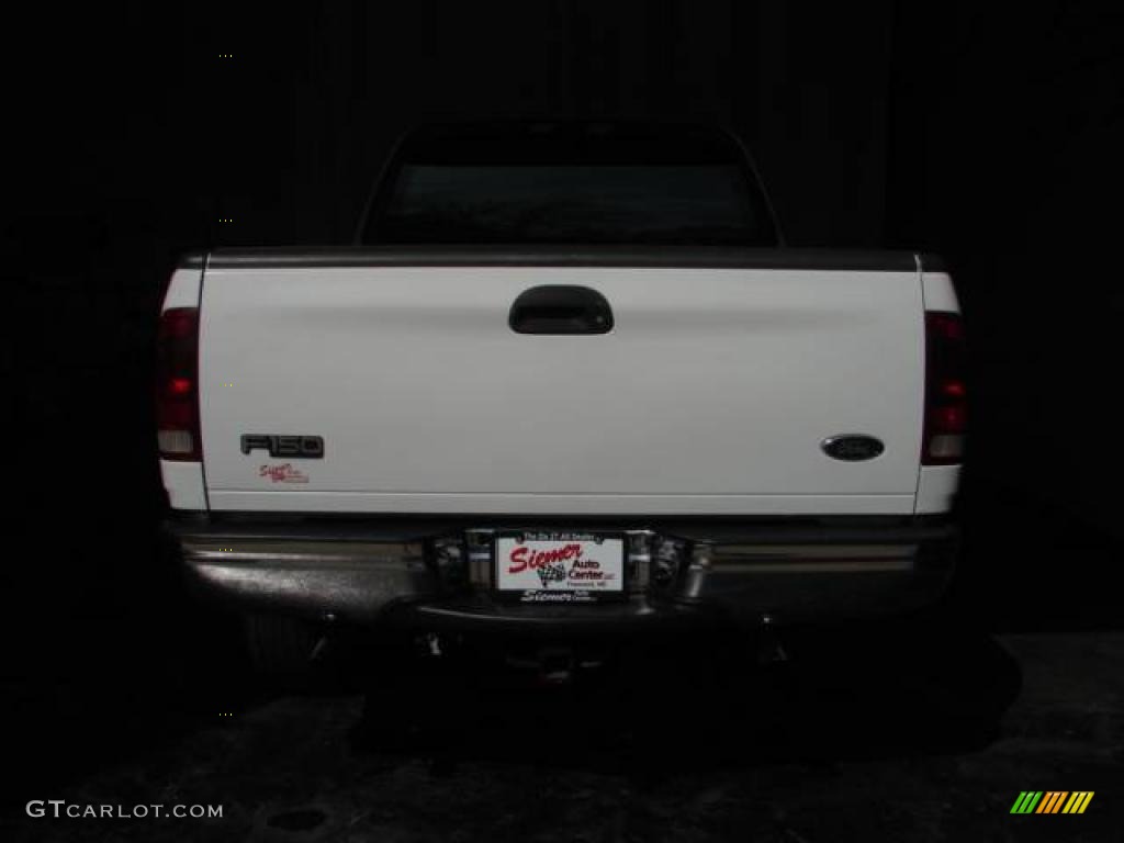 2002 F150 Lariat SuperCab 4x4 - Oxford White / Medium Parchment photo #14