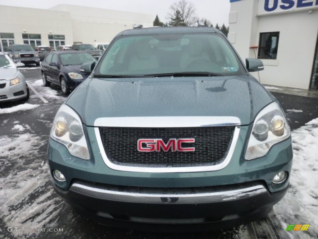 2009 Acadia SLT AWD - Silver Green Metallic / Light Titanium photo #2