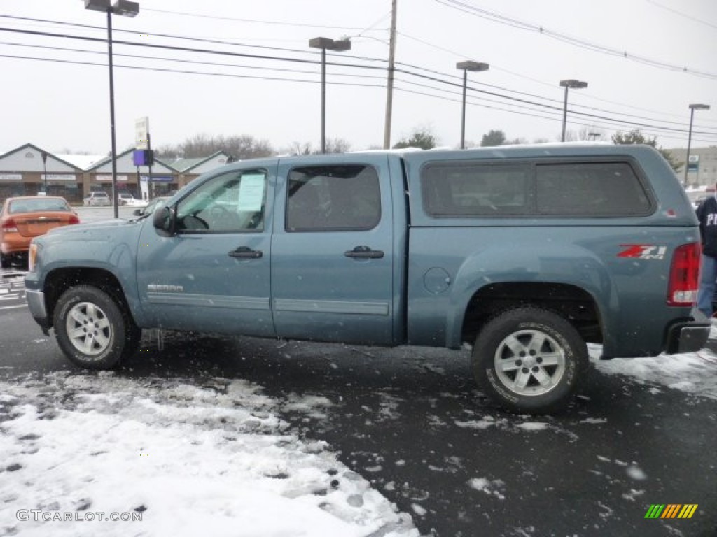 Stealth Gray Metallic 2010 GMC Sierra 1500 SLE Crew Cab 4x4 Exterior Photo #76795478