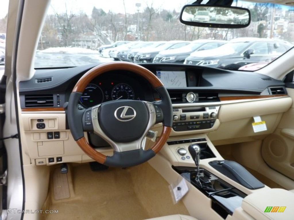 2013 Lexus ES 300h Hybrid Parchment Dashboard Photo #76795526
