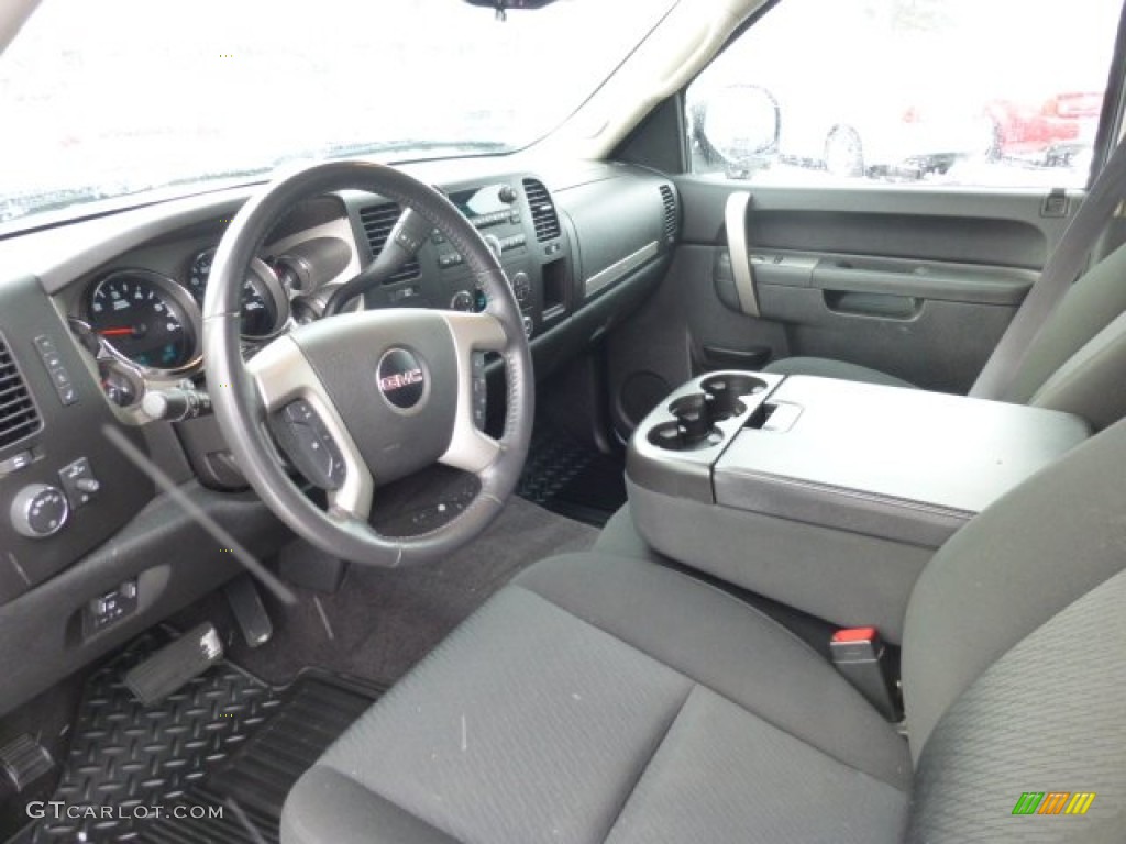 Ebony Interior 2010 GMC Sierra 1500 SLE Crew Cab 4x4 Photo #76795688