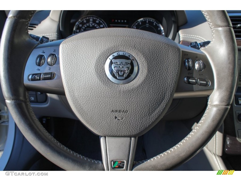 2010 Jaguar XK XKR Coupe Ivory Steering Wheel Photo #76796041