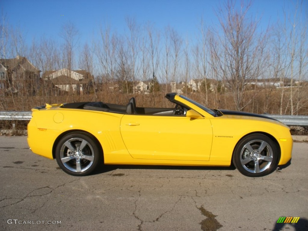 Rally Yellow 2012 Chevrolet Camaro LT/RS Convertible Exterior Photo #76796648