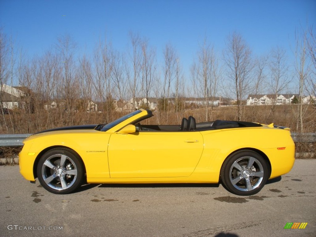 Rally Yellow 2012 Chevrolet Camaro LT/RS Convertible Exterior Photo #76796702