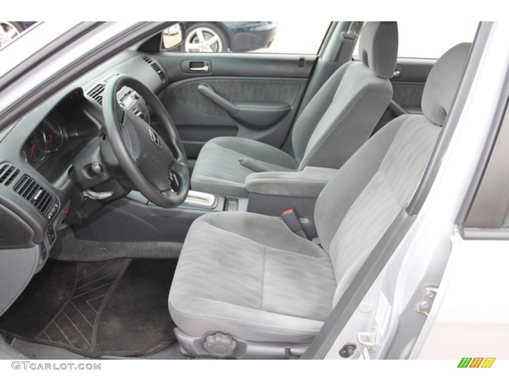 Gray Interior 2005 Honda Civic LX Sedan Photo #76797123