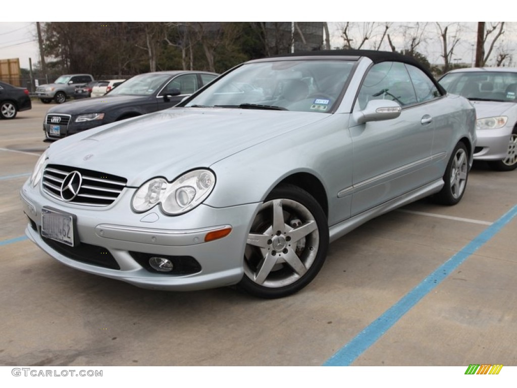 Diamond Silver Metallic 2005 Mercedes-Benz CLK 500 Cabriolet Exterior Photo #76797410