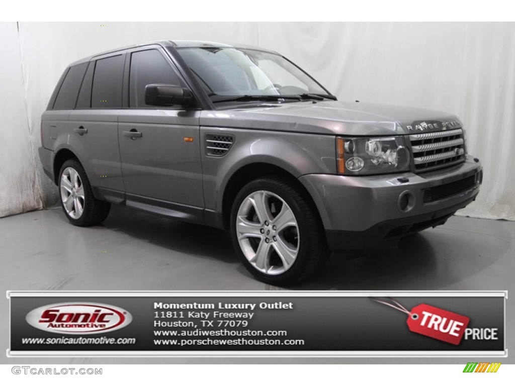 2008 Range Rover Sport Supercharged - Stornoway Grey Metallic / Ebony Black photo #1