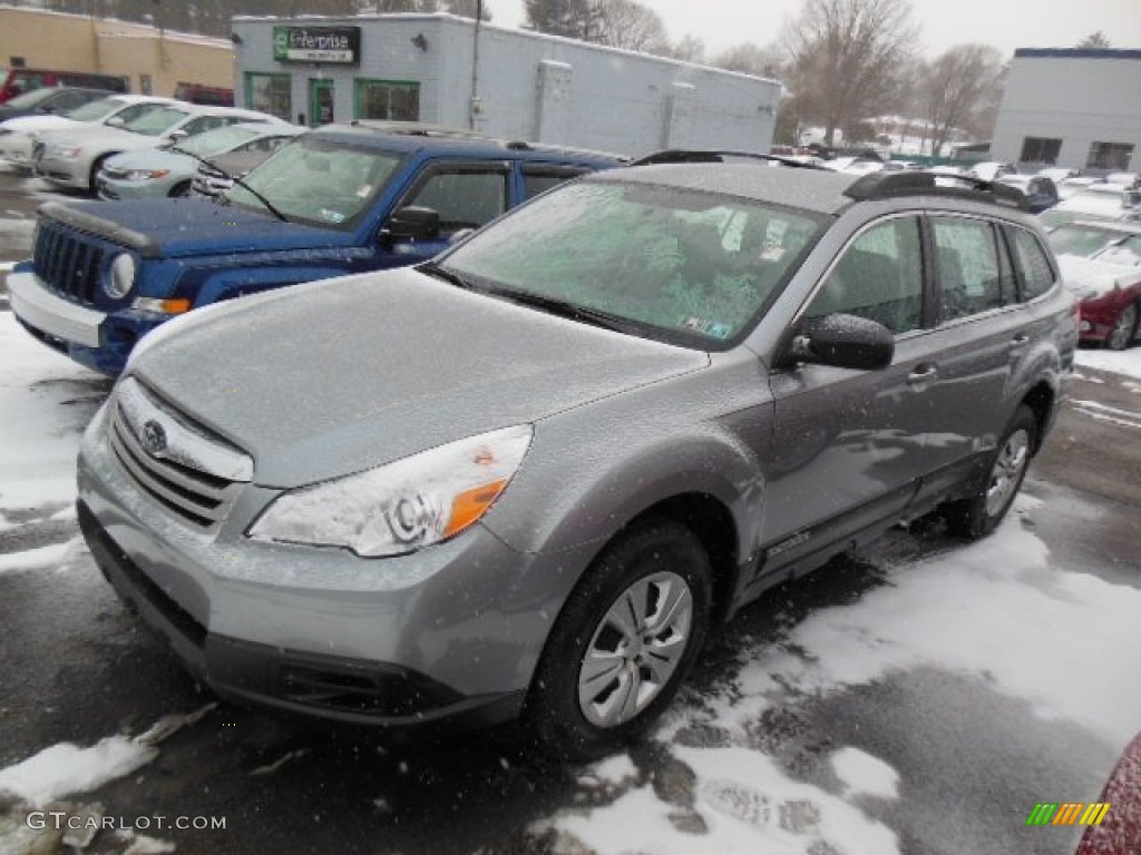 2011 Outback 2.5i Wagon - Steel Silver Metallic / Off Black photo #3