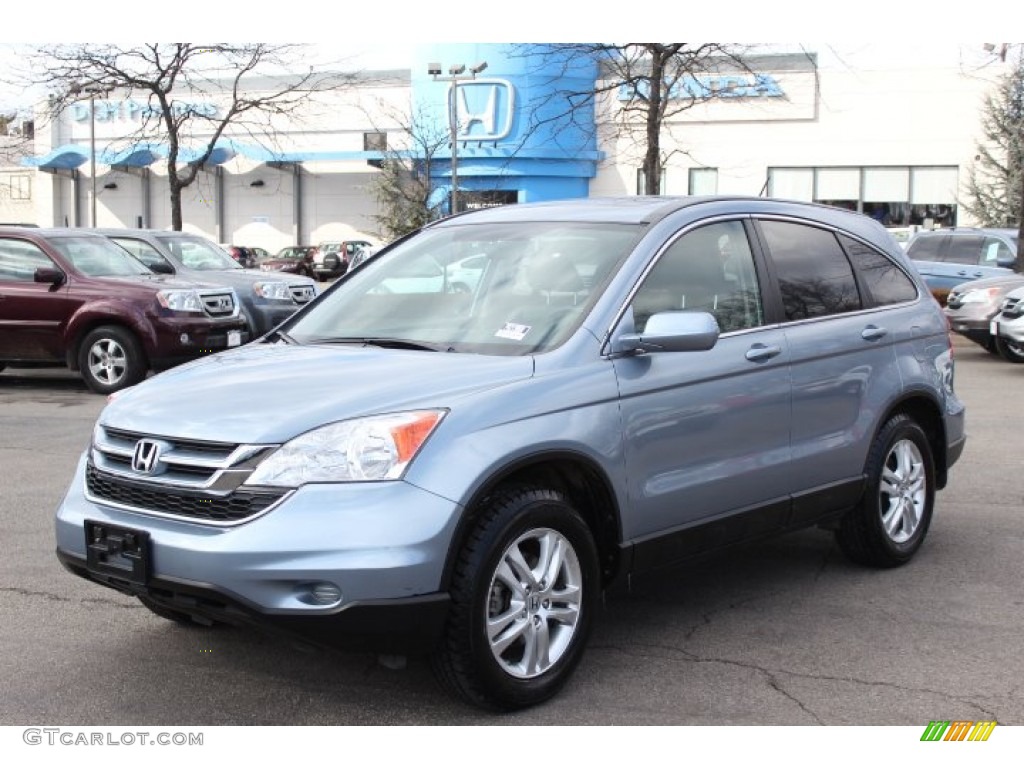 2010 CR-V EX-L AWD - Glacier Blue Metallic / Gray photo #1