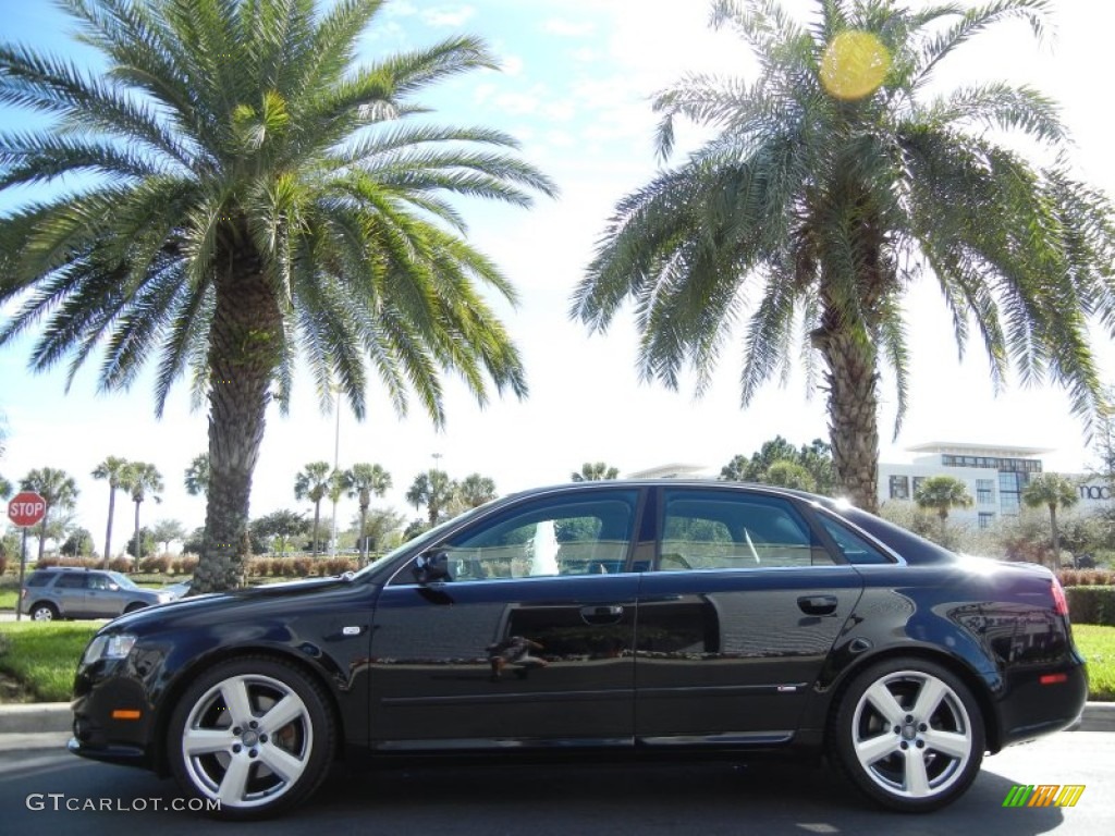 2007 A4 3.2 quattro Sedan - Brilliant Black / Ebony photo #1