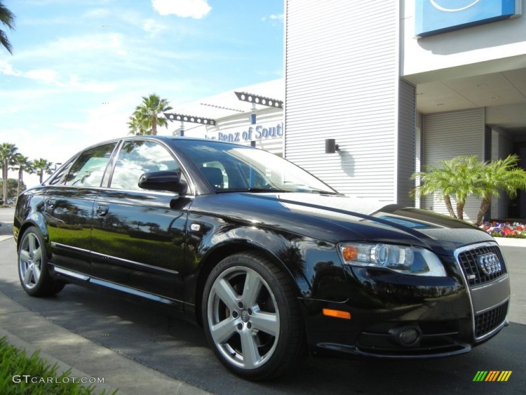 2007 A4 3.2 quattro Sedan - Brilliant Black / Ebony photo #4