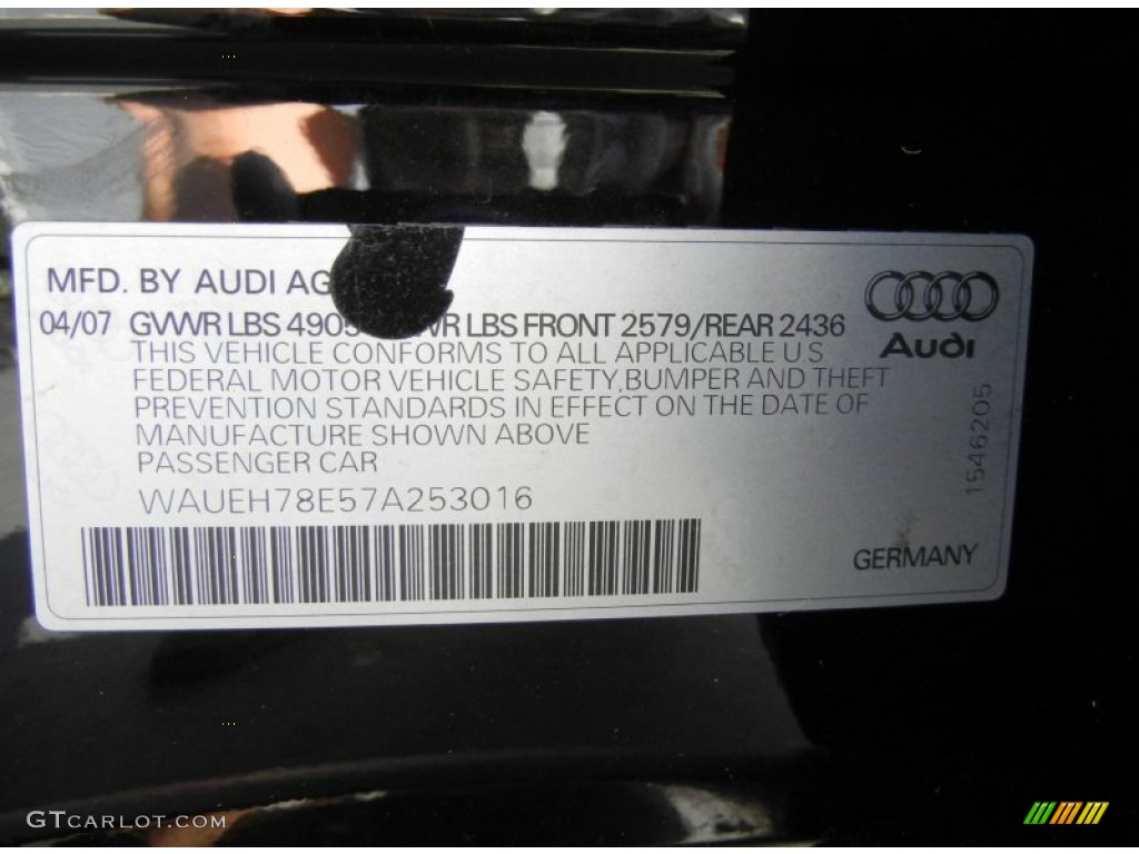 2007 A4 3.2 quattro Sedan - Brilliant Black / Ebony photo #31