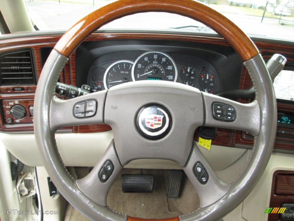 2004 Cadillac Escalade AWD Shale Steering Wheel Photo #76800206