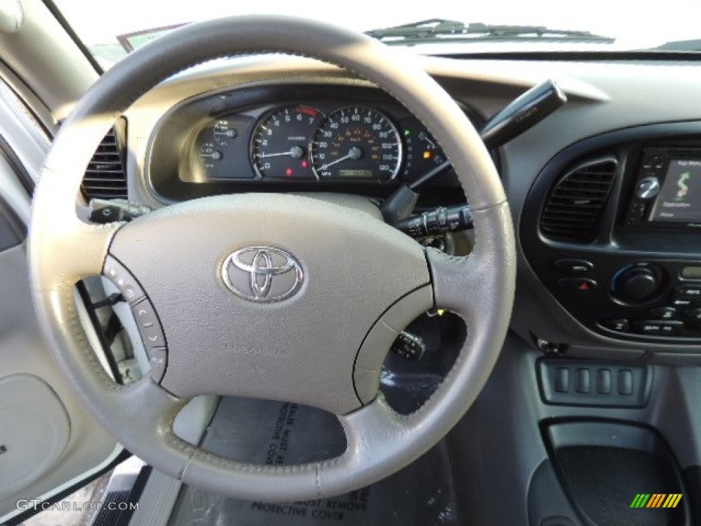 2006 Toyota Sequoia SR5 4WD Taupe Steering Wheel Photo #76800641