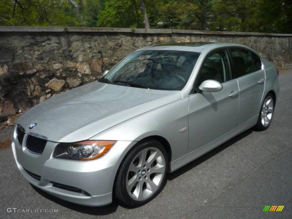 2006 3 Series 330i Sedan - Titanium Silver Metallic / Black photo #4