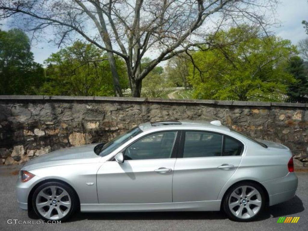 2006 3 Series 330i Sedan - Titanium Silver Metallic / Black photo #5