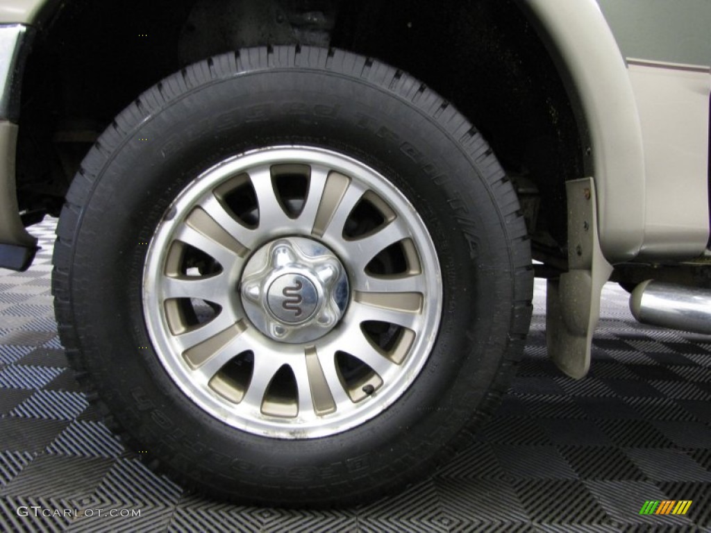 2003 F150 King Ranch SuperCrew 4x4 - Estate Green Metallic / Castano Brown Leather photo #25