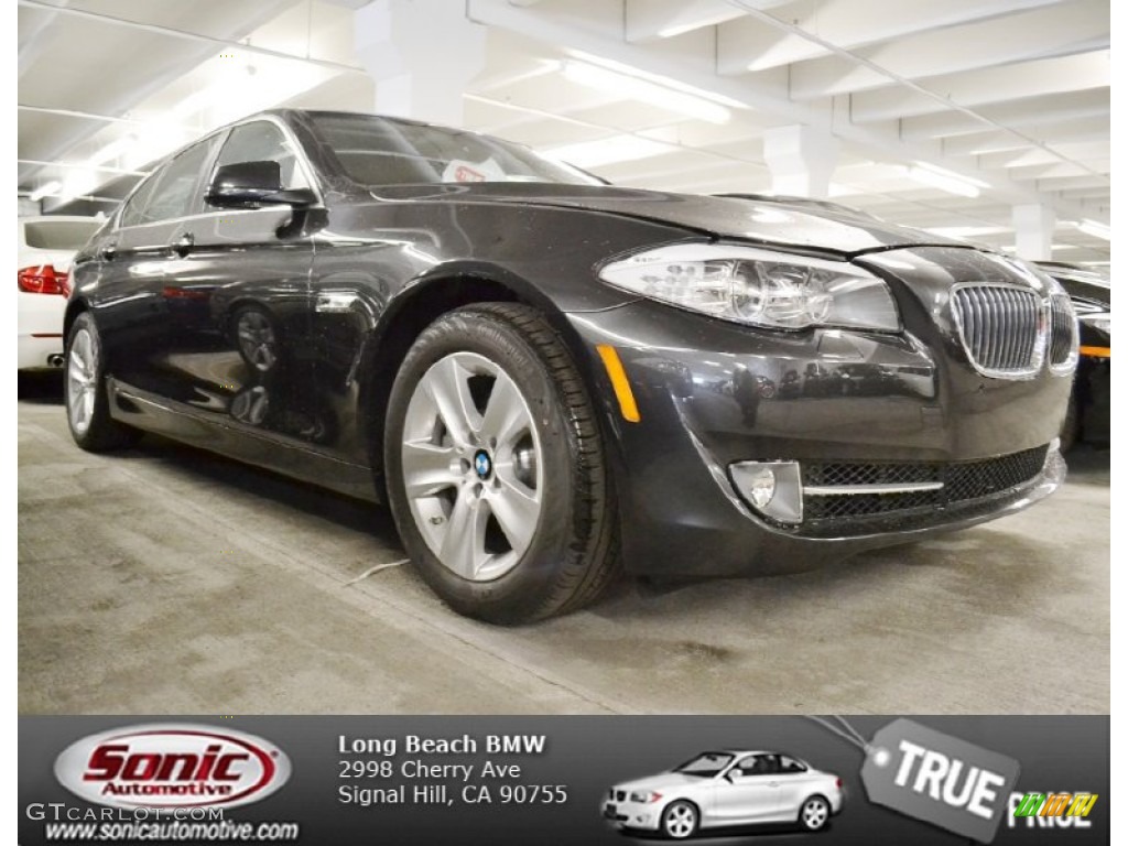 2013 5 Series 528i Sedan - Dark Graphite Metallic II / Black photo #1