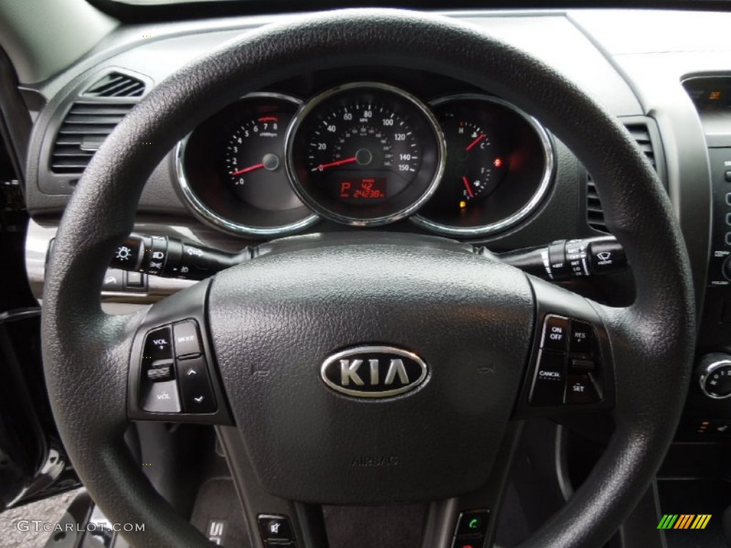 2012 Kia Sorento LX AWD Gray Steering Wheel Photo #76806315