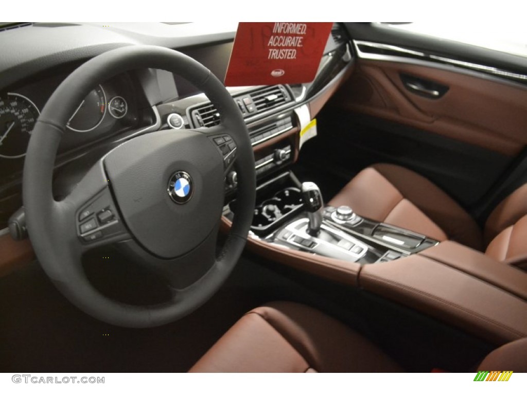 Cinnamon Brown Interior 2013 BMW 5 Series 528i Sedan Photo #76807104