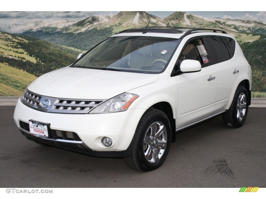 2007 Murano SL AWD - Glacier Pearl White / Cafe Latte photo #5