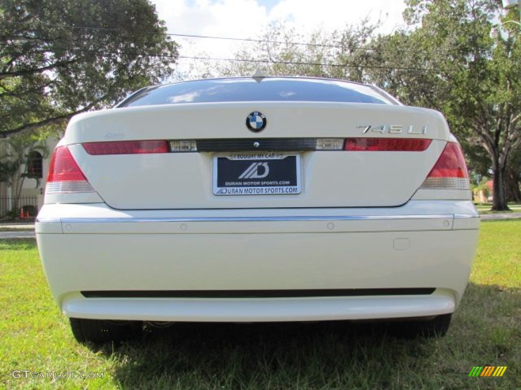2004 7 Series 745Li Sedan - Alpine White / Dark Beige/Beige III photo #5