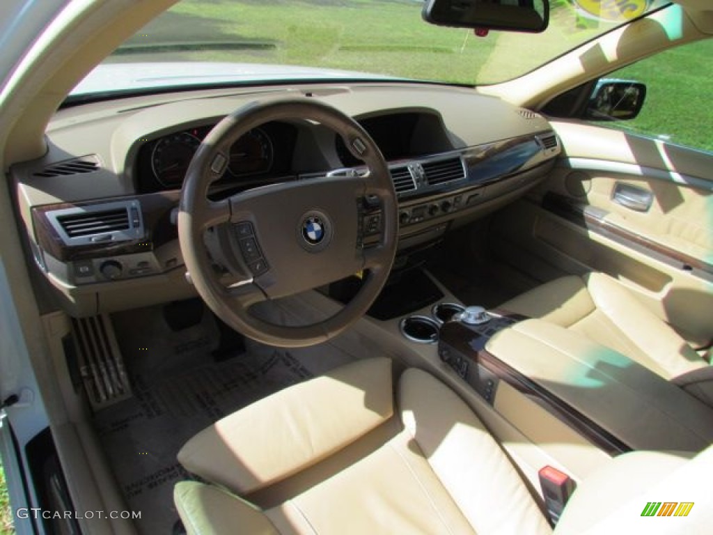 2004 7 Series 745Li Sedan - Alpine White / Dark Beige/Beige III photo #7