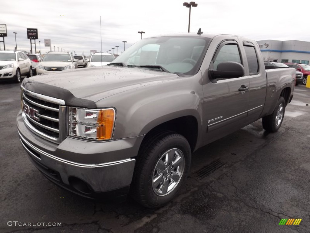 2013 Sierra 1500 SLE Extended Cab 4x4 - Steel Gray Metallic / Light Titanium/Dark Titanium photo #1
