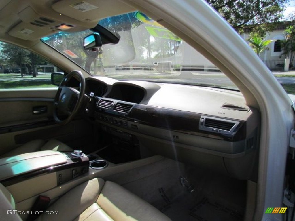 2004 7 Series 745Li Sedan - Alpine White / Dark Beige/Beige III photo #12