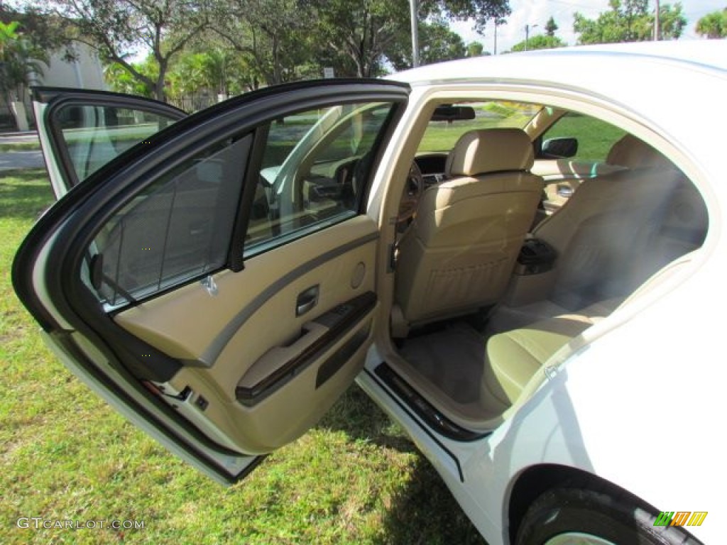 2004 7 Series 745Li Sedan - Alpine White / Dark Beige/Beige III photo #16