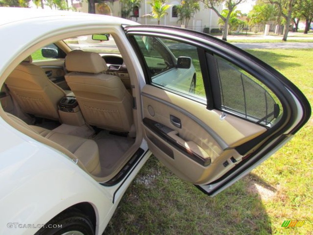 2004 7 Series 745Li Sedan - Alpine White / Dark Beige/Beige III photo #25