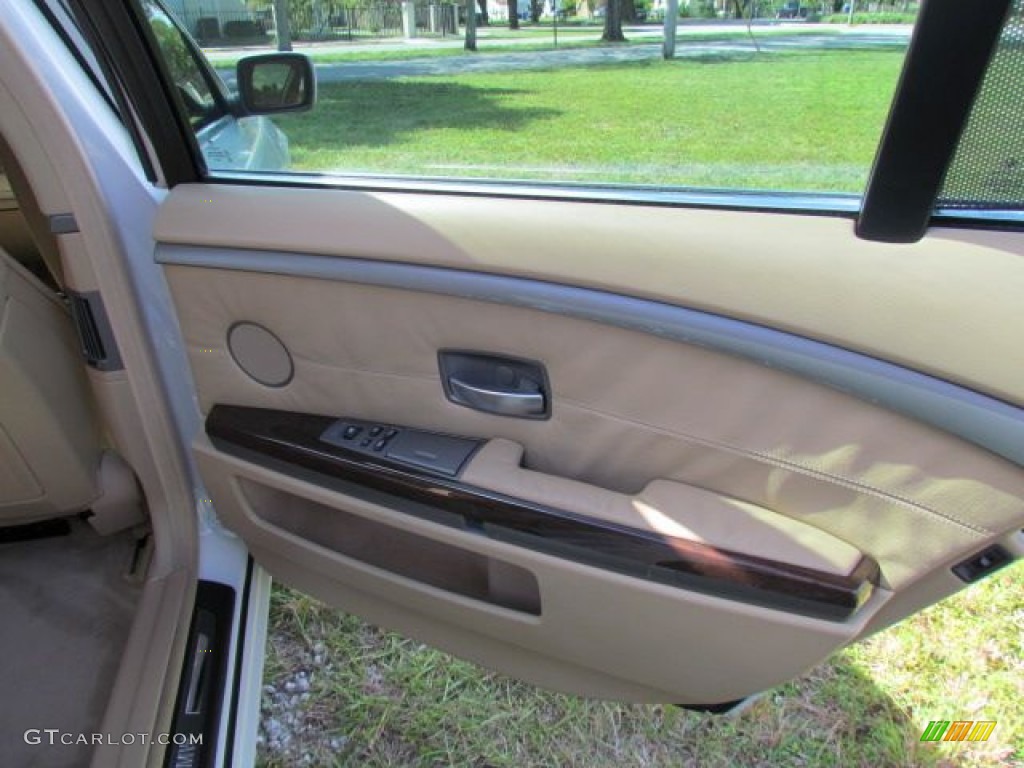 2004 7 Series 745Li Sedan - Alpine White / Dark Beige/Beige III photo #26