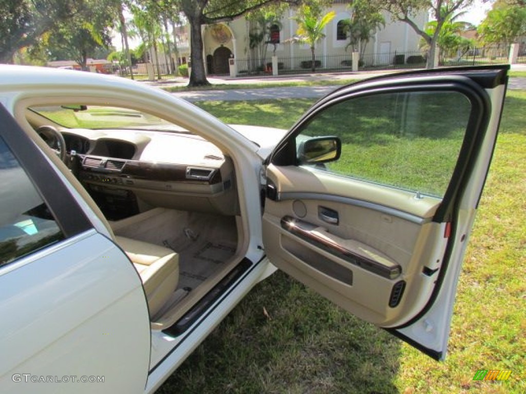 2004 7 Series 745Li Sedan - Alpine White / Dark Beige/Beige III photo #29