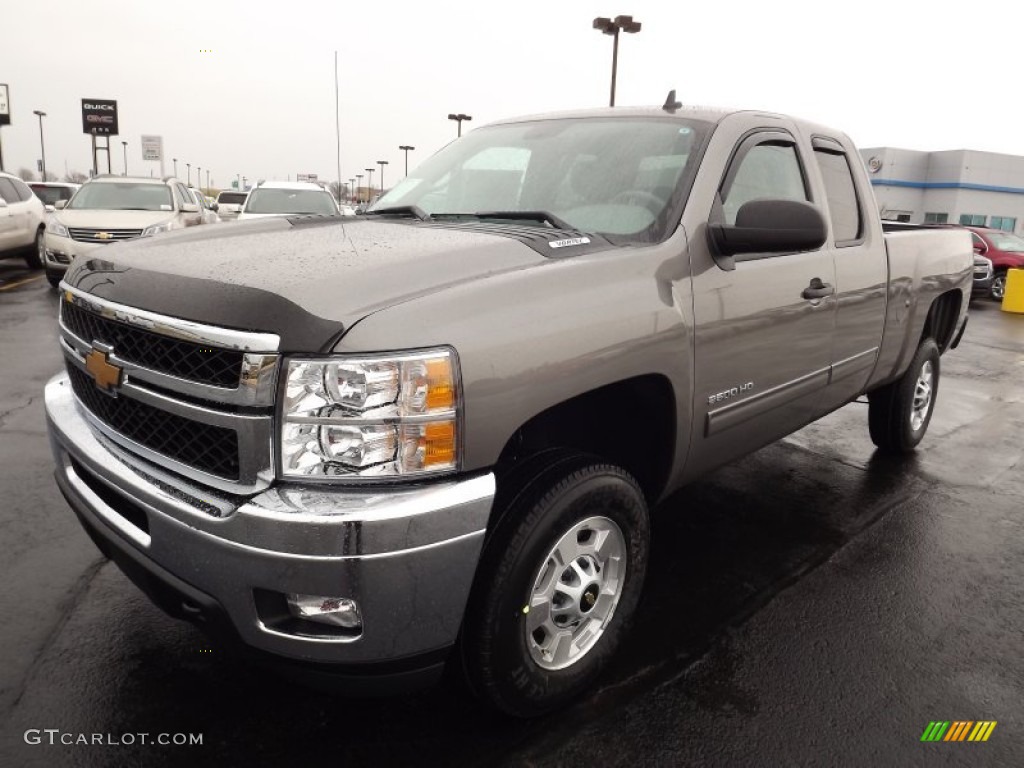 Graystone Metallic 2013 Chevrolet Silverado 2500HD LT Extended Cab 4x4 Exterior Photo #76808780