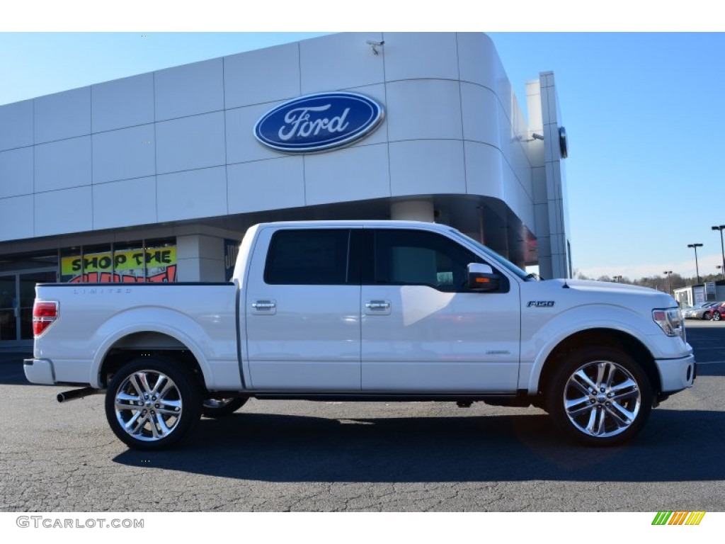 White Platinum Metallic Tri-Coat 2013 Ford F150 Limited SuperCrew 4x4 Exterior Photo #76808974