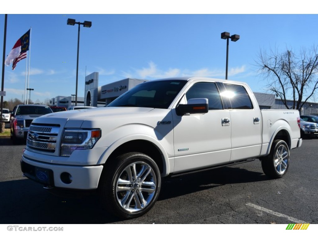 White Platinum Metallic Tri-Coat 2013 Ford F150 Limited SuperCrew 4x4 Exterior Photo #76809042
