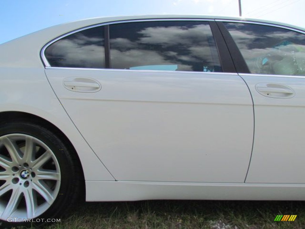 2004 7 Series 745Li Sedan - Alpine White / Dark Beige/Beige III photo #63