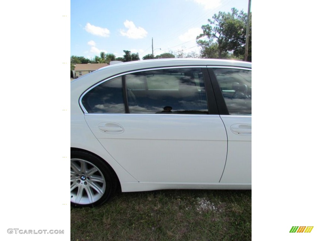 2004 7 Series 745Li Sedan - Alpine White / Dark Beige/Beige III photo #64
