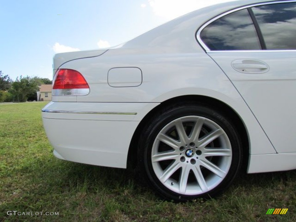 2004 7 Series 745Li Sedan - Alpine White / Dark Beige/Beige III photo #65