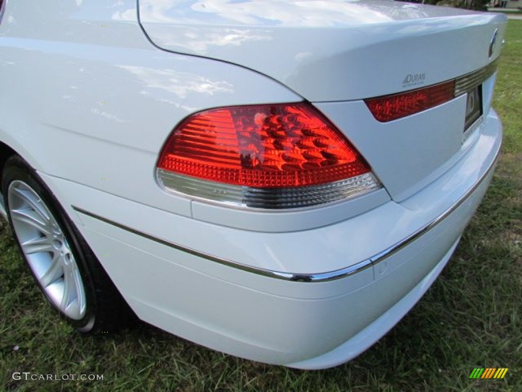 2004 7 Series 745Li Sedan - Alpine White / Dark Beige/Beige III photo #75