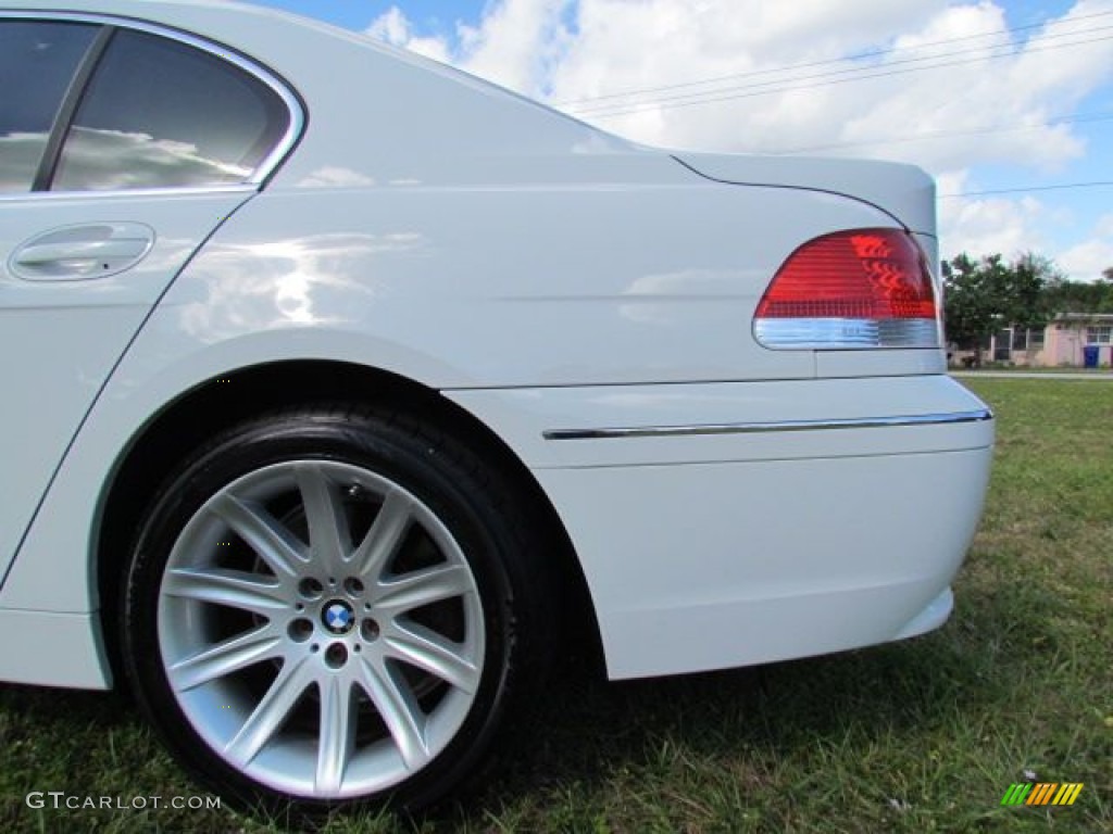 2004 7 Series 745Li Sedan - Alpine White / Dark Beige/Beige III photo #78