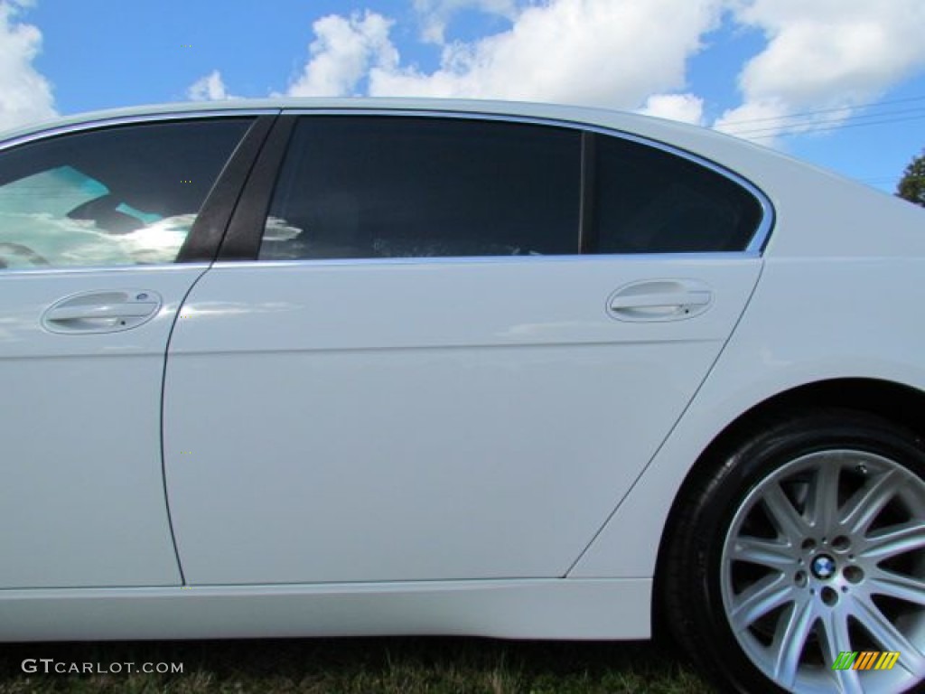 2004 7 Series 745Li Sedan - Alpine White / Dark Beige/Beige III photo #80