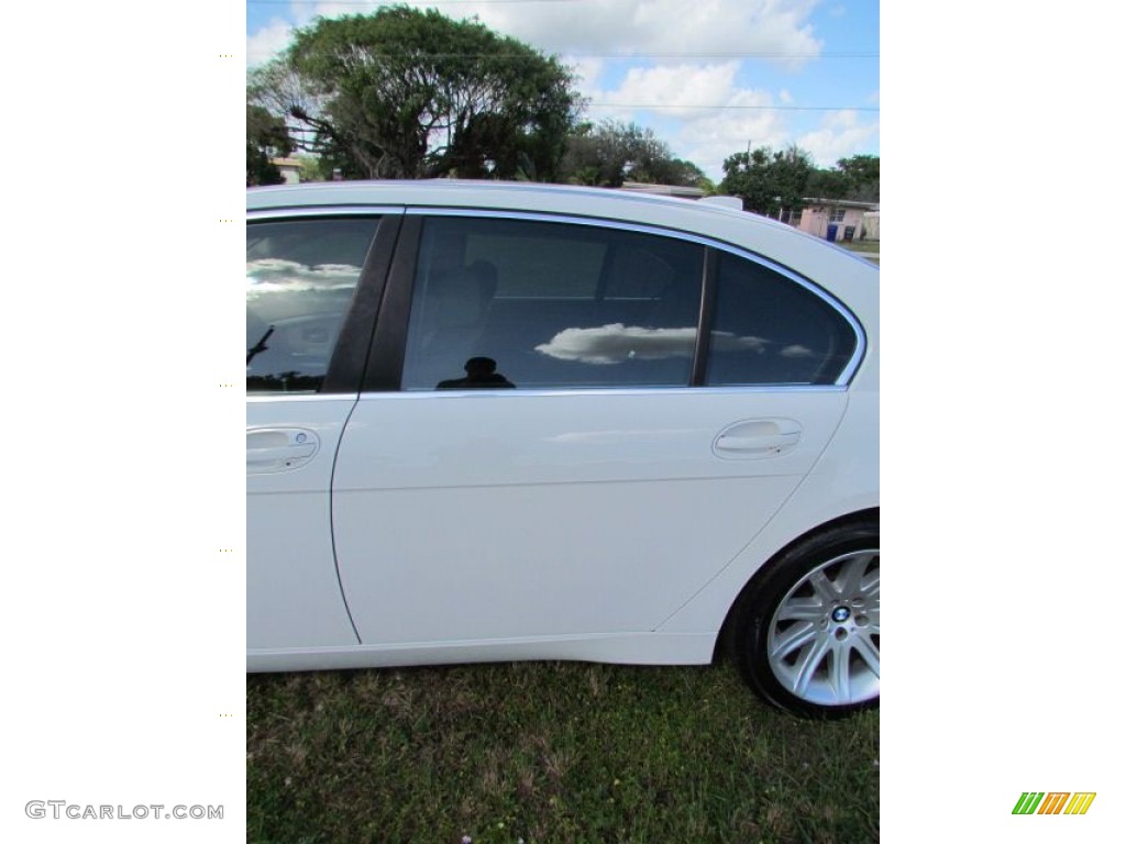 2004 7 Series 745Li Sedan - Alpine White / Dark Beige/Beige III photo #81