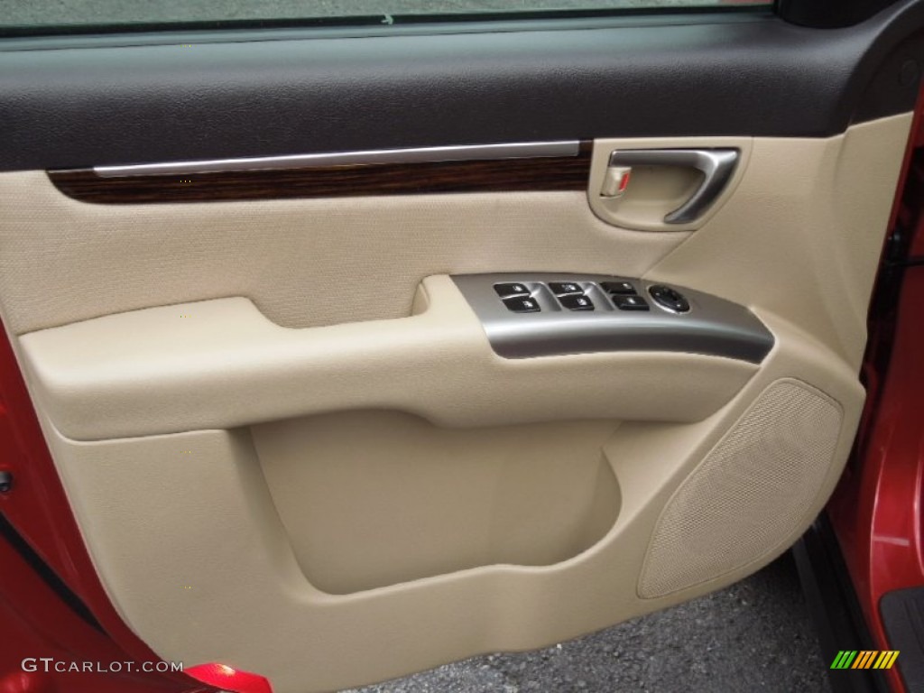 2011 Hyundai Santa Fe GLS AWD Beige Door Panel Photo #76809996