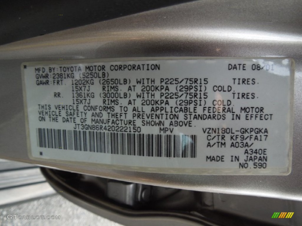 2002 4Runner SR5 - Thunder Cloud Metallic / Gray photo #7