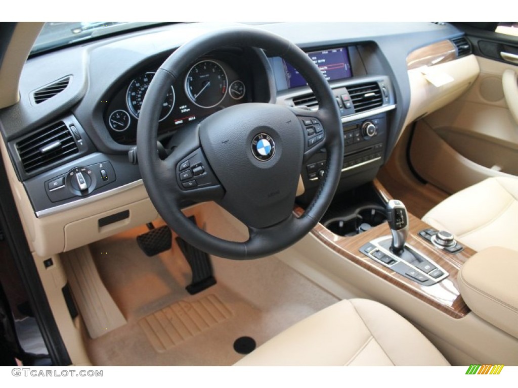 Sand Beige Interior 2013 BMW X3 xDrive 28i Photo #76811352